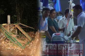 අනතුරින් තුවාල ලැබු හිමිවරු රෝහලට - ඩක්කුවෙන් පැනපු හිමිවරු දෙනමට සුළු තුවාල