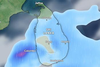 ඉදිරි පැය 36දී ප්රදේශ කිහිපයකට ගිගුරුම් සහිත වැසි