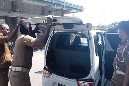 මත්ද්රව්ය රැගෙන අධිවේගී මාර්ගයේ ගිය මෝටර් රථය හසුවූ අයුරු