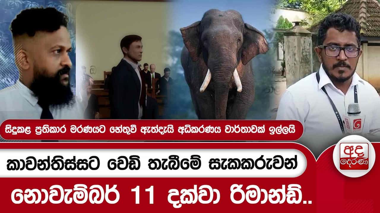 කාවන්තිස්සට වෙඩි තැබීමේ සැකකරුවන් නොවැම්බර් 11 දක්වා රිමාන්ඩ්...