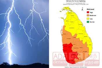 ප්‍රබල අකුණු පිළිබඳ අවවාදාත්මක නිවේදනයක්