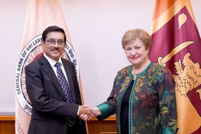 IMF ප්‍රධානියා සහ මහ බැංකු අධිපති අතර හමුවක්
