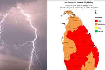 ප්‍රබල අකුණූ පිළිබඳ අවවාදාත්මක නිවේදනයක්