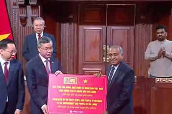වියට්නාමයෙන් මෙරටට මෙට්‍රික් ටොන් 100ක පොහොර සහනාධාරයක්