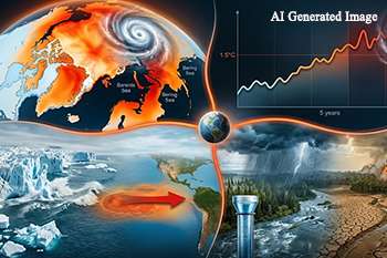 ඉදිරි වසර 5 තුළ මිහිතලයේ උණුසුම වාර්තාගත ලෙස ඉහළ යන ලකුණු