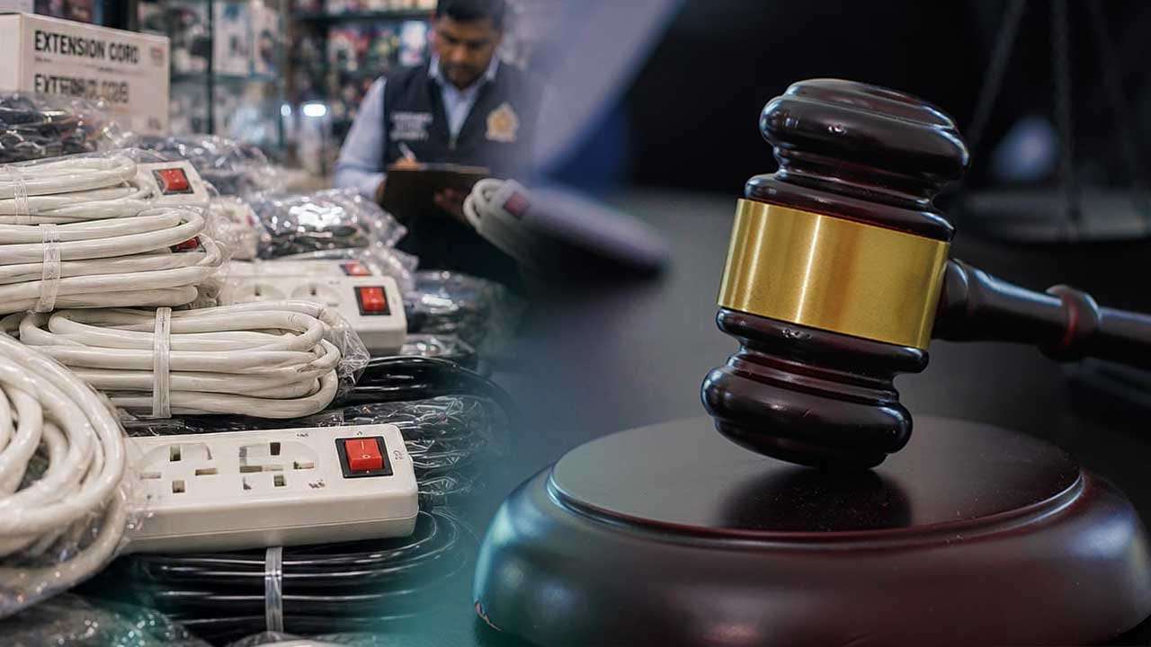 SLS නැති විදුලි දිගු රැහැන් (Extension Cords) අලෙවිකළ ආයතනයකට රු. ලක්ෂ 4ක දඩයක්