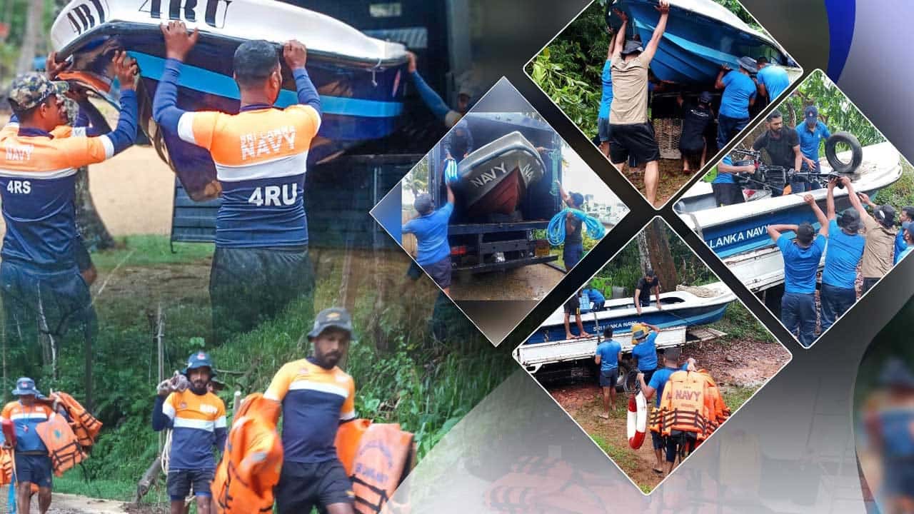 අයහපත් කාලගුණයෙන් පීඩාවට පත්වන ජනතාවට සහන සැලසීමට නාවික හමුදාව සීරුවෙන්
