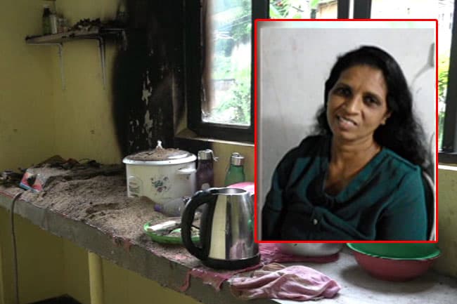 ගෑස් උඳුනක් පිපිරී තුවාල ලැබූ කාන්තාවක් මරුට