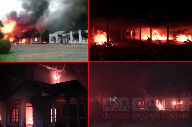 මැතිඇමතිවරුන් රැසකගේ නිවාස ගිනි තබයි