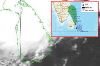 සුළි කුණාටුව තිව්‍ර වෙයි - ප්‍රදේශ කිහිපයකට මි.මී 150 ඉක්මවූ වැසි