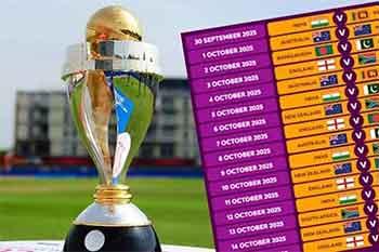 කාන්තා එක්දින ලෝක කුසලානයේ සංශෝධිත කාලසටහන