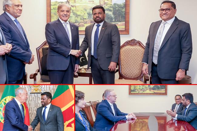 ජනපති විදෙස් නියෝජිතයින් කිහිපදෙනෙකු සමග ද්වි පාර්ශ්වික සාකච්ඡාවක