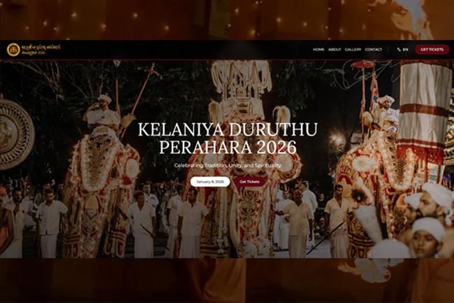 ඓතිහාසික කැලණිය දුරුතු පෙරහරේ ප්‍රවේශ පත්‍ර මිල දී ගන්න වෙබ් අඩවියක්