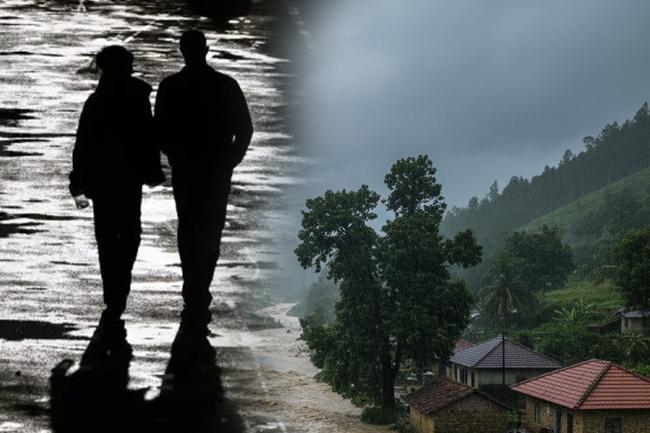 අධික වර්ෂාවත් සමග අඹුසැමි යුවළක් ජල පහරකට හසුවෙයි
