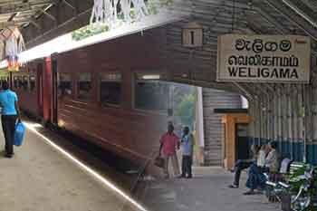 මුහුදුබඩ දුම්රිය මාර්ගයේ ගමනාගමන කටයුතු වැලිගමට සීමා වෙයි