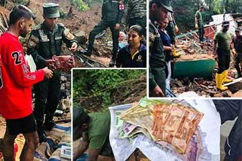 ආපදා මෙහෙයුමක් අතරතුර යුද හමුදා භටපිරිසක් සොයා ගත් රන් භාණ්ඩ