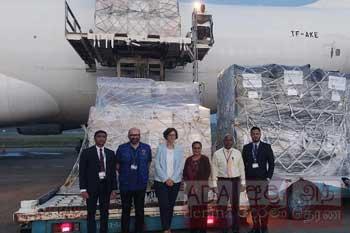 යුරෝ ලක්ෂ 5ක් වටිනා ආධාර තොගයක් දිවයිනට