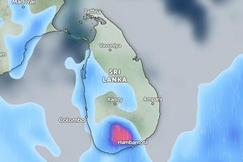 ශ්‍රී ලංකාවට නැගෙනහිර දෙසින් පහළ වායුගෝලයේ කැලඹිලි ස්වභාවයක්