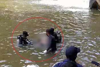 කෙසෙල්ගමු ඔයේ ගිලී අතුරුදන් වූ සිසුවාගේ මළ සිරුර ගොඩ ගනියි