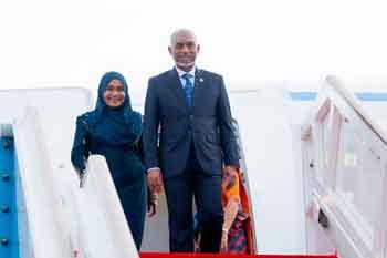 මෙරටට පැමිණි මාලදිවයින් ජනාධිපති පිළිගැනීමේ නිල උත්සවය අද