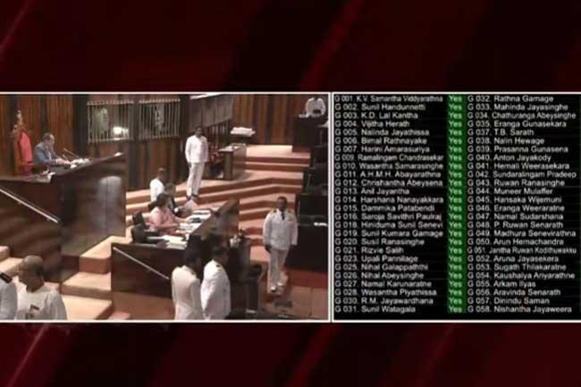 හදිසි තත්ත්වය දීර්ඝ කිරීම වැඩි ඡන්දයෙන් සම්මතයි