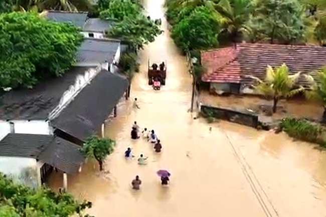 අයහපත් කාලගුණයෙන් පුද්ගලයින් 3,500කට ආසන්න පිරිසක් පීඩාවට