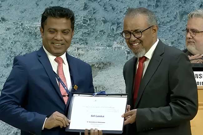 ලෝක සෞඛ්‍ය සංවිධානයෙන් ශ්‍රී ලංකාවට ඇගයීමක්