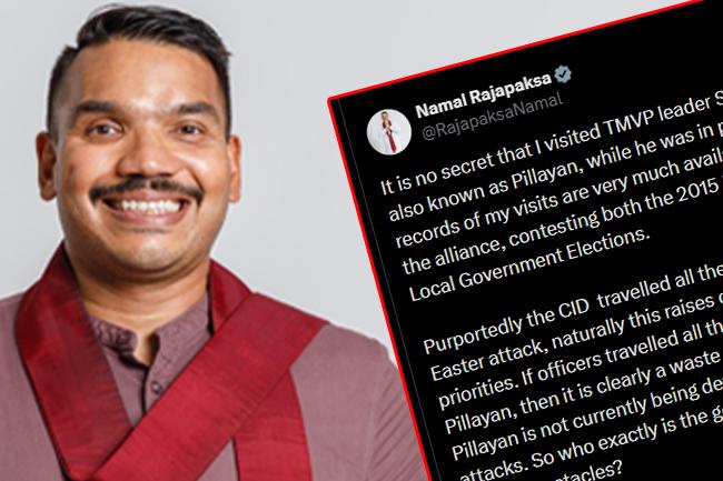 පාස්කු ප්‍රහාරය ගැන එල්ලවන චෝදනාවලට නාමල්ගෙන් උත්තර