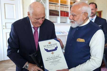 නෝර්වේ හිදී මෝදිට ගෞරව සම්මානයක්