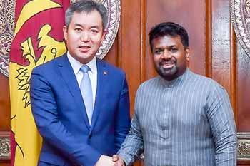 ජනපති සහ චයිනා හාබර් ඉංජිනේරු සමාගමේ සභාපති අතර හමුවක්