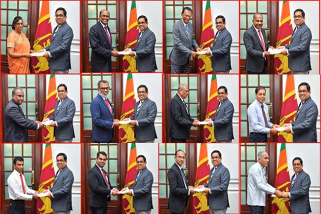 වැටුප් සහ විශ්‍රාම වැටුප් කොමිෂන් සභාවේ සාමාජිකයන්ට පත්වීම් ලිපි ප්‍රදානය කෙරේ