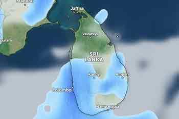 ප්‍රදේශ කිහිපයකට මි.මී 75 ඉක්මවූ තද වැසි