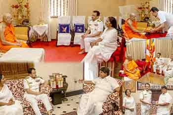 නව නාවික හමුදාධිපති අස්ගිරි හා මල්වතු මහානායක හිමිවරුන් බැහැදැකී