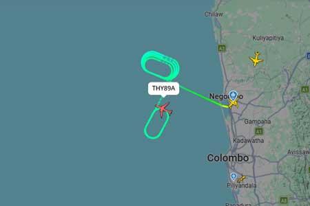 කටුනායකින් පිටත්වූ මගී ගුවන්යානයක කුරුල්ලෙක් ගැටෙයි