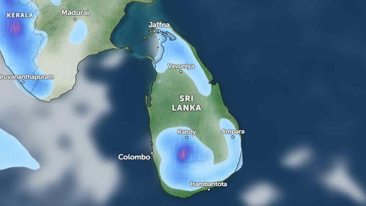 ඉදිරි පැය 36දී ප්‍රදේශ කිහිපයකට මි.මී. 75 ඉක්මවූ වැසි