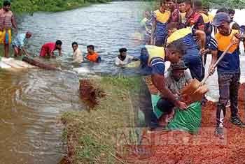 වැව් බැම්මේ අවදානම හේතුවෙන් අලුත්දිවුල්වැව පවුල් 30ක් ඉවත් කෙරේ