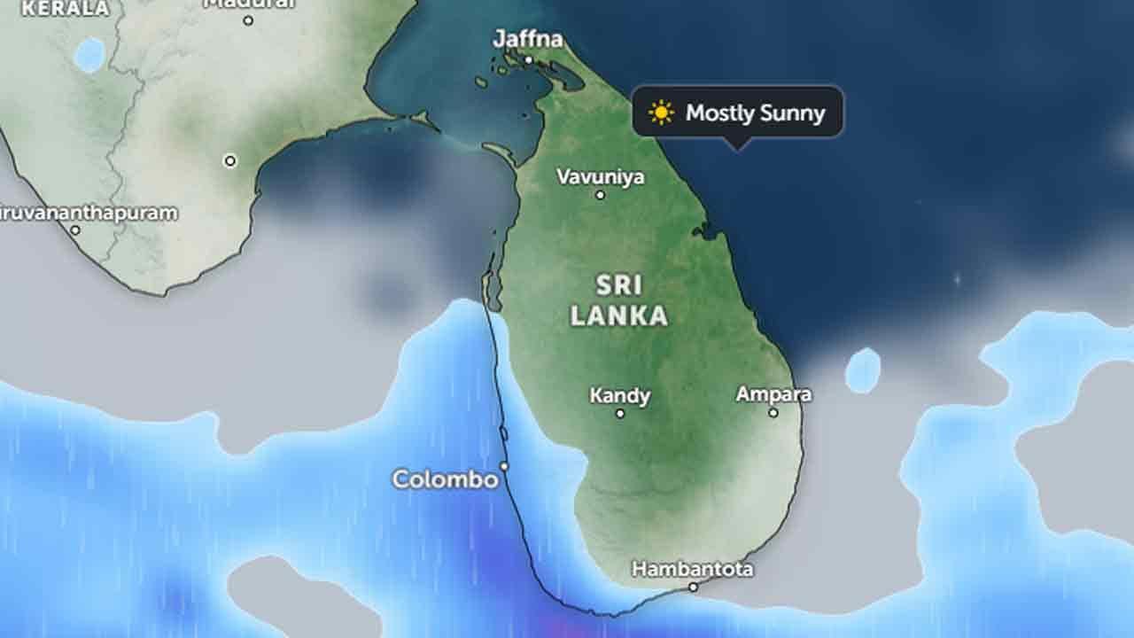 ප්රදේශ කිහිපයකට මි.මී 100 ඉක්මවූ තද වැසි