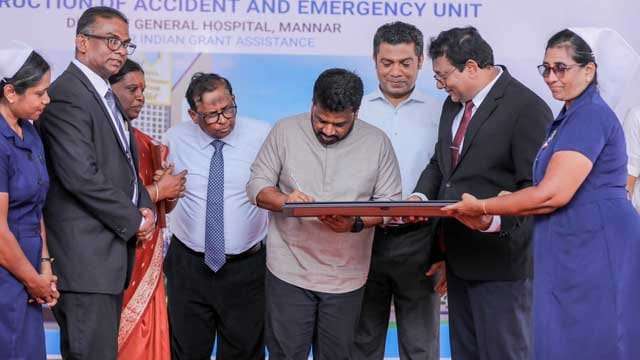 මන්නාරම මහ රෝහලේ හදිසි අනතුරු සහ හදිසි ප්රතිකාර ඒකකයේ ඉදිකිරීම් ජනපති ප්රධානත්වයෙන් ඇරඹේ