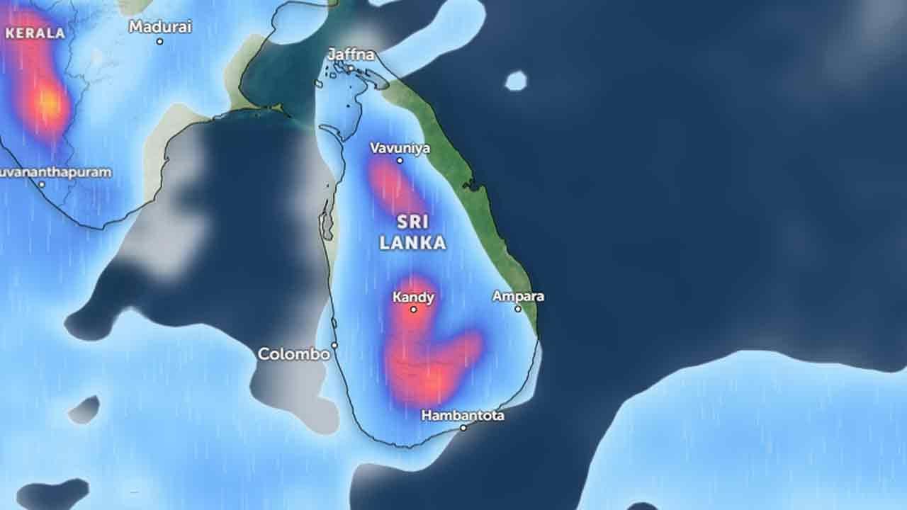 ඉදිරි පැය 36 ගැන අලුත්ම කාලගුණ අනාවැකිය