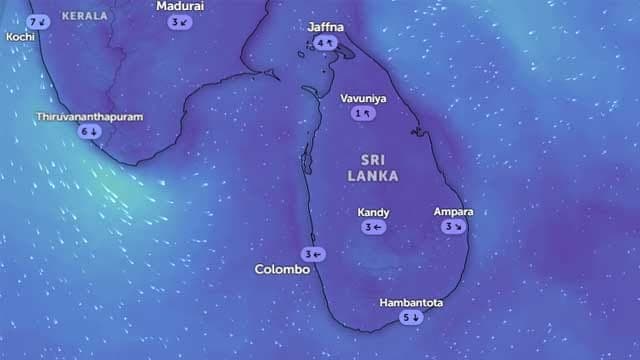 අද සවස ගිගුරුම් සහිත වැසි